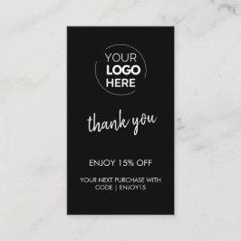 Vielen Dank, dass Sie Black Stylish Modern Logo Bu Rabattkarte