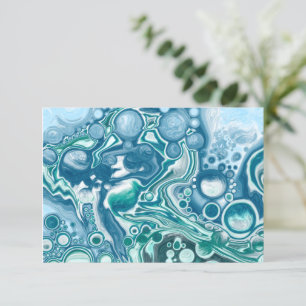 Vielen Dank, dass Sie Blue Fluid Art Dankeskarte