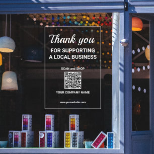 Vielen Dank, dass Sie den QR-Code für kleine lokal Fensteraufkleber