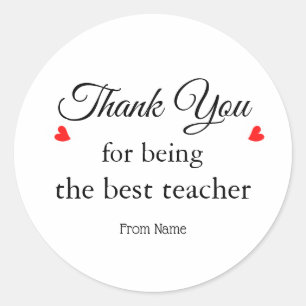 Vielen Dank, dass Sie der beste Lehrer-Sticker sin Runder Aufkleber