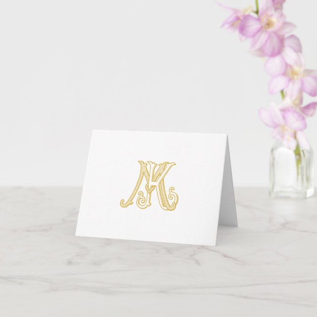 Vielen Dank, dass Sie die Karte KM Monogramm oder  (Orchidee)