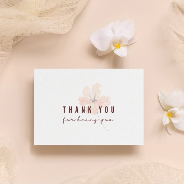 Vielen Dank, dass Sie die Karten grüßen (Show your gratitude with these lovely watercolor flora, "Thank you for being you" greeting cards! )