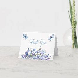 Vielen Dank, dass Sie die Nachricht Blue Wildblume Dankeskarte