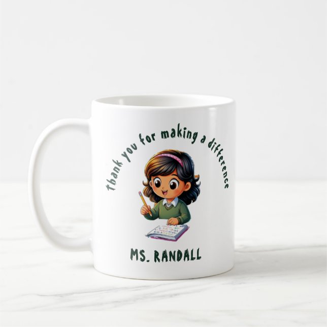 Vielen Dank, dass Sie die Tasse des Lehrers veränd (Links)
