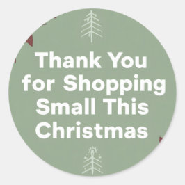Vielen Dank, dass Sie dieses Weihnachten bei Small Runder Aufkleber