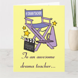 Vielen Dank, dass Sie Drama Lehrer von Cast und Cr Dankeskarte