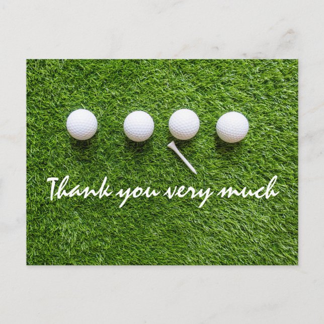 Vielen Dank, dass Sie eine Karte zum Golfer mit Go (Vorderseite)