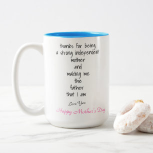 Vielen Dank, dass Sie eine unabhängige Botschaft  Zweifarbige Tasse