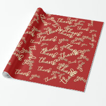Vielen Dank, dass Sie Gold Script Burgundy Gastges