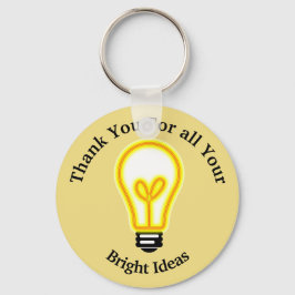 Vielen Dank, dass Sie helle Ideen Yellow Light Bul Schlüsselanhänger