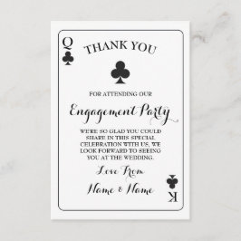 Vielen Dank, dass Sie Karten spielen King Queen Ac