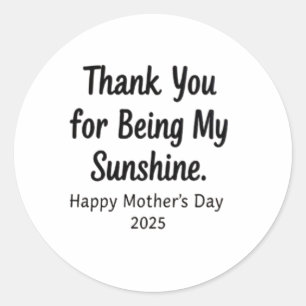 Vielen Dank, dass Sie meine Sunshine-Mama-Aufklebe Runder Aufkleber