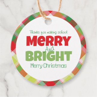 Vielen Dank, dass Sie Merry und Bright Teacher Ges Geschenkanhänger