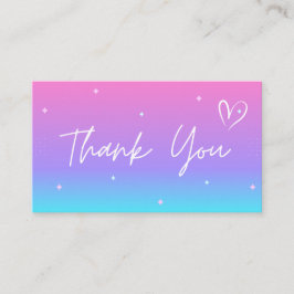 Vielen Dank, dass Sie moderne Pink Lila Blue Ombre Visitenkarte