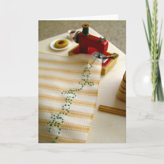 Vielen Dank, dass Sie Nähmaschine Dankeskarte (Vorderseite)