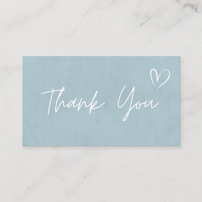 Vielen Dank, dass Sie Pastel Light Blue Neutral Sh Visitenkarte (Vorderseite)