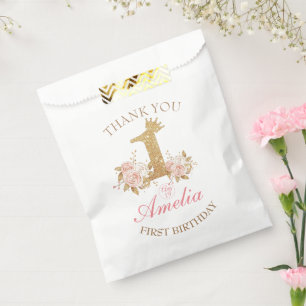 Vielen Dank, dass Sie Pink Gold Crown Princess 1. Geschenktütchen