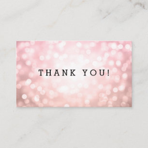 Vielen Dank, dass Sie Rosen Blush Pink Glitzer Lig Begleitkarte
