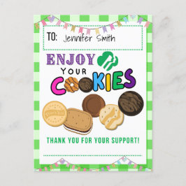 Vielen Dank, dass Sie Scout Cookies Cards bestelle Postkarte