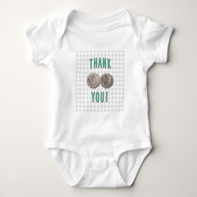 Vielen Dank, dass Sie selbst Einladungs-Embryonen Baby Strampler (Vorderseite)