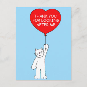 Vielen Dank, dass Sie sich die Katze angesehen hab Postkarte