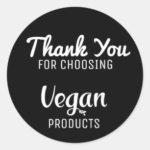 Vielen Dank, dass Sie sich für Vegane Produkte ent Runder Aufkleber