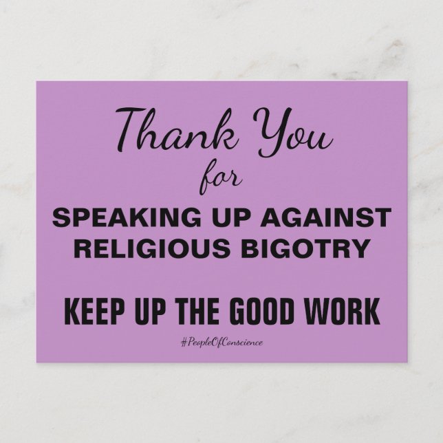 Vielen Dank, dass Sie sich gegen den Antisemitismu Postkarte (Vorderseite)