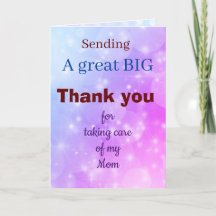 Vielen Dank, dass Sie sich um meine Mama Grußkarte