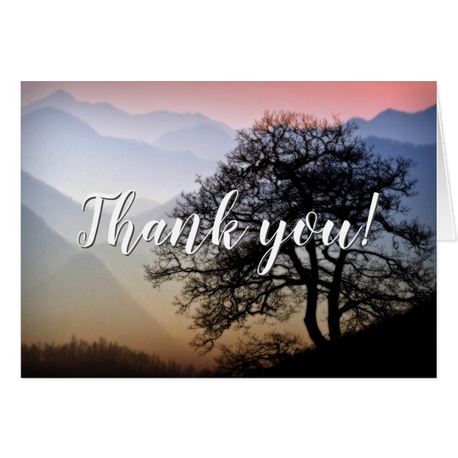 Vielen Dank, dass Sie Smoky Mountain Sunset Blue R (Vorderseite (Horizontal))