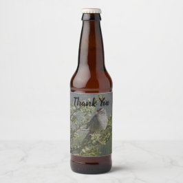 Vielen Dank, dass Sie Sparrow auf Branch Mosaic Au Bierflaschenetikett