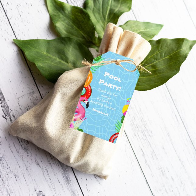 Vielen Dank, dass Sie Spaß Pool Party Schwimmen Ge Geschenkanhänger (Add this fun gift tag to your favor gifts.)