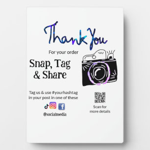 Vielen Dank, dass Sie Tag-Share-Kamera hinzufügen, Fotoplatte