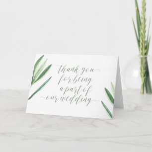 Vielen Dank, dass Sie Teil unserer Hochzeitskarte  Dankeskarte