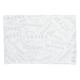 Vielen Dank, dass Sie Text Pillow Case Multi Langu Kissenbezug