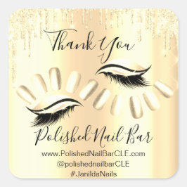 Vielen Dank, dass Sie Tropfen kaufen Nail Lashes Quadratischer Aufkleber