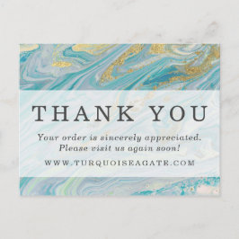 Vielen Dank, dass Sie Turquoise Gold Agate Stone G Postkarte