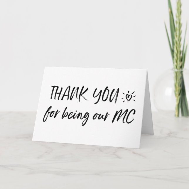 Vielen Dank, dass Sie unsere MC Wedding Card sind Dankeskarte (Vorderseite)