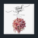 Vielen Dank, dass Sie Wedding Bouquet Blume Gastge Magnet<br><div class="desc">Vielen Dank für Ihre Hochzeit Bouquet Blume Gastgeschenk Hochzeit Dieses Design ist perfekt für Ihre grüne und weiße rustikale boho Hochzeit Thema. Und leicht anzupassen und zu personalisieren,  indem Sie den Text ändern</div>