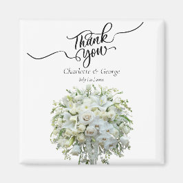 Vielen Dank, dass Sie Wedding Bouquet Blume Gastge Magnet