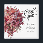 Vielen Dank, dass Sie Wedding Bouquet Blume Gastge Magnet<br><div class="desc">Vielen Dank für Ihre Hochzeit Bouquet Blume Gastgeschenk Hochzeit Dieses Design ist perfekt für Ihre grüne und weiße rustikale boho Hochzeit Thema. Und leicht anzupassen und zu personalisieren,  indem Sie den Text ändern</div>