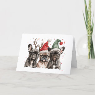 Vielen Dank, dass Sie Weihnachten Französisch Bull Dankeskarte