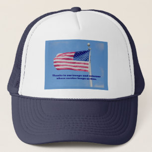 Vielen Dank, die amerikanische Flagge von Troops Truckerkappe
