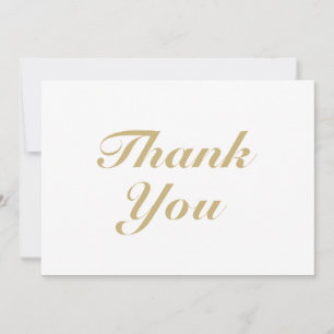 Vielen Dank, die goldfarbene, elegante Skriptkarte