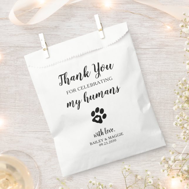 Vielen Dank Doggie Bag Leckerei Gastgeschenk Hochz Geschenktütchen (Ausgeschnitten)