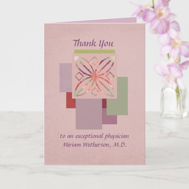 Vielen Dank Doktor Arzt Mediziner Beruflich Karte (Orchidee)
