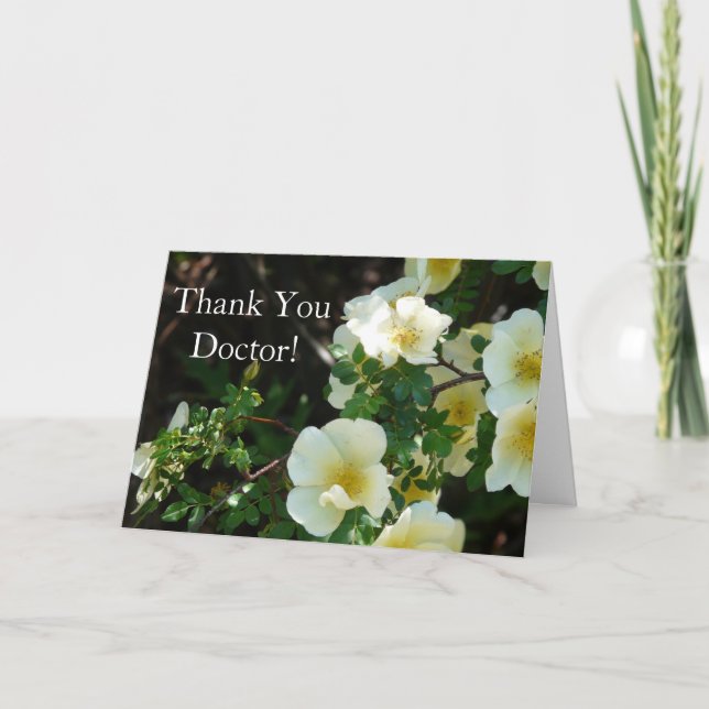 Vielen Dank, Doktor-Hübsch Gelbe Blüte Dankeskarte (Vorderseite)