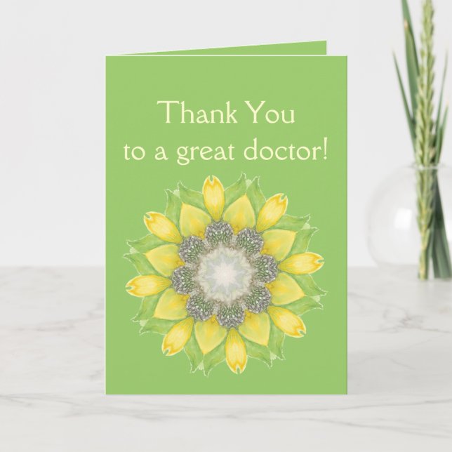Vielen Dank Dr. Custom Flower Garden Floral Dankeskarte (Vorderseite)