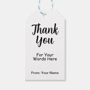 Vielen Dank Editable Gift Tag Minimalistisch Geschenkanhänger