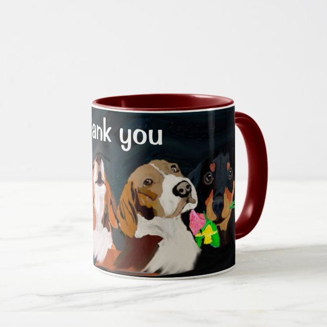 Vielen Dank - eine Hunde-Ansammlung Tasse (VorderseiteRechts)