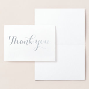 Vielen Dank einfach Leere Elegant Trendy White Folienkarte